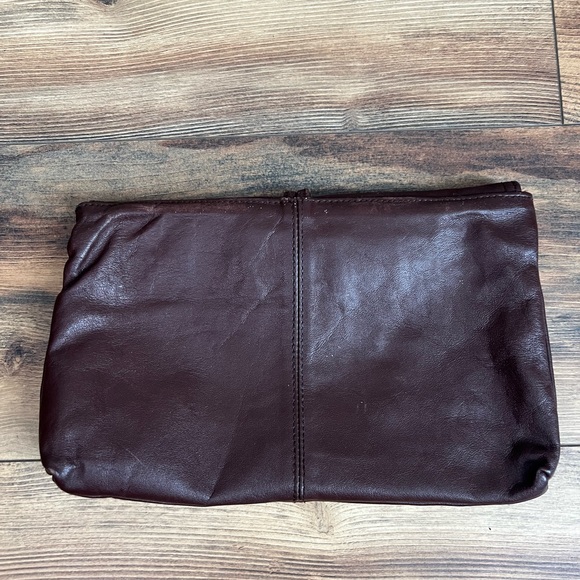 Vintage Dark Brown Leather Clutch Antonia‎ designs - Picture 5 of 8